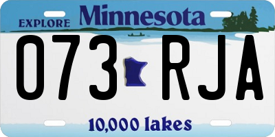 MN license plate 073RJA