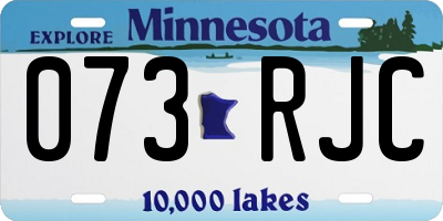 MN license plate 073RJC