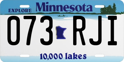MN license plate 073RJI
