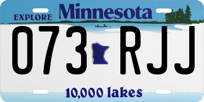 MN license plate 073RJJ