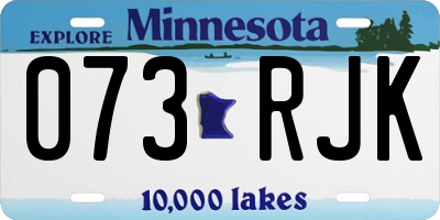 MN license plate 073RJK