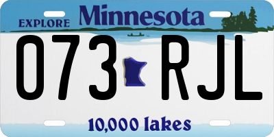 MN license plate 073RJL
