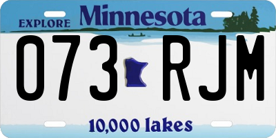 MN license plate 073RJM