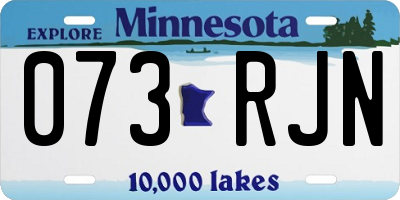 MN license plate 073RJN