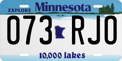 MN license plate 073RJO