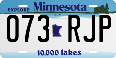 MN license plate 073RJP