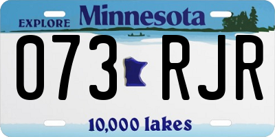 MN license plate 073RJR