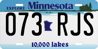 MN license plate 073RJS