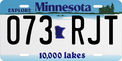 MN license plate 073RJT