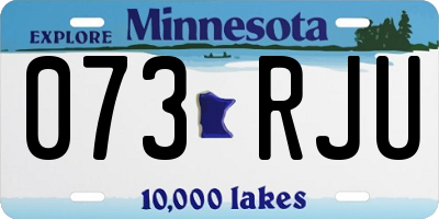 MN license plate 073RJU