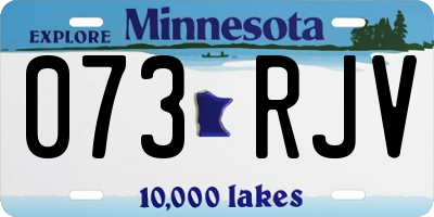 MN license plate 073RJV