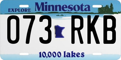 MN license plate 073RKB