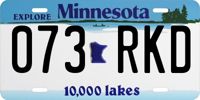 MN license plate 073RKD