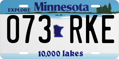 MN license plate 073RKE