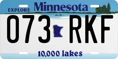MN license plate 073RKF