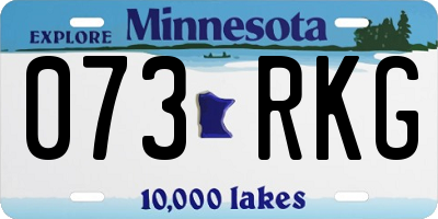 MN license plate 073RKG