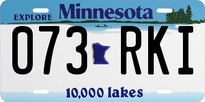 MN license plate 073RKI