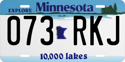 MN license plate 073RKJ