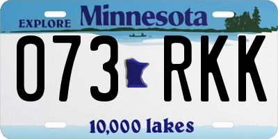 MN license plate 073RKK
