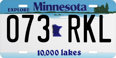 MN license plate 073RKL