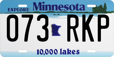 MN license plate 073RKP