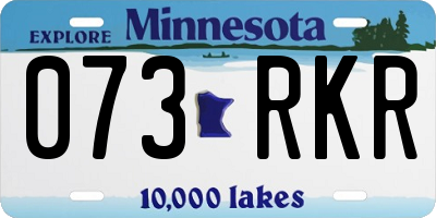 MN license plate 073RKR