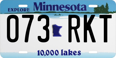 MN license plate 073RKT