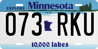 MN license plate 073RKU