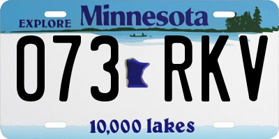 MN license plate 073RKV