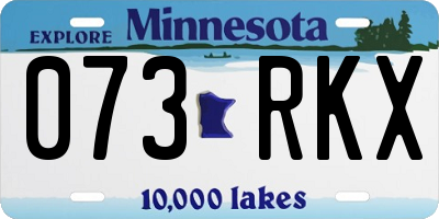 MN license plate 073RKX
