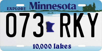 MN license plate 073RKY