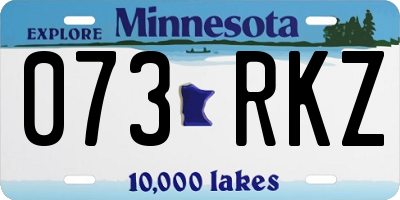 MN license plate 073RKZ