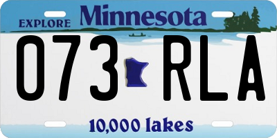 MN license plate 073RLA