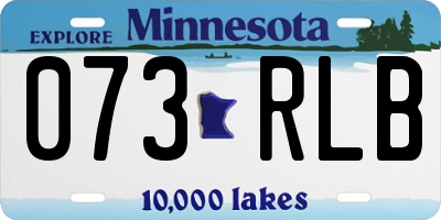 MN license plate 073RLB
