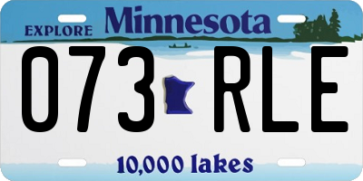 MN license plate 073RLE