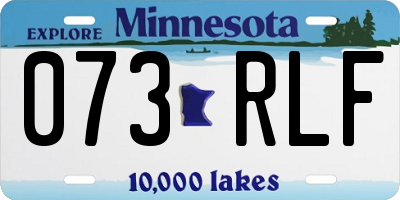 MN license plate 073RLF