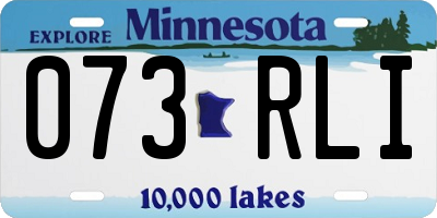 MN license plate 073RLI