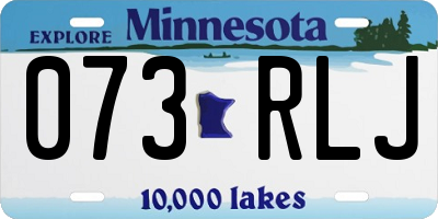 MN license plate 073RLJ