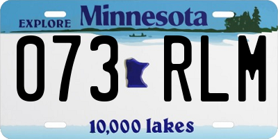 MN license plate 073RLM