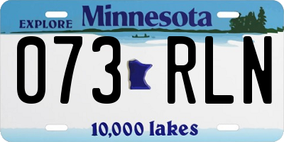 MN license plate 073RLN
