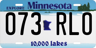 MN license plate 073RLO