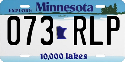 MN license plate 073RLP