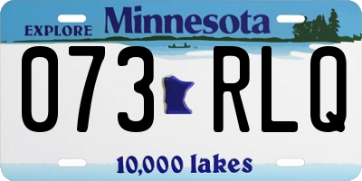 MN license plate 073RLQ