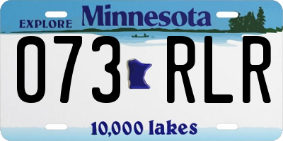 MN license plate 073RLR