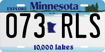 MN license plate 073RLS