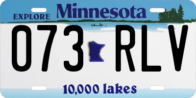 MN license plate 073RLV