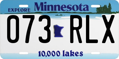 MN license plate 073RLX