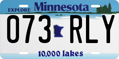 MN license plate 073RLY