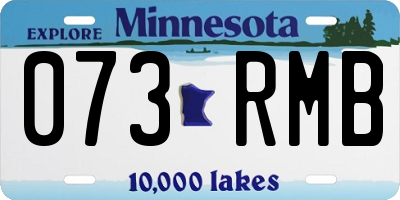 MN license plate 073RMB