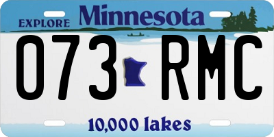 MN license plate 073RMC